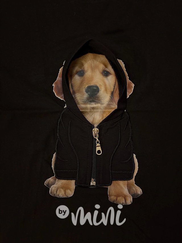 Street puppy oversize triko s 3D kapucí na zip black