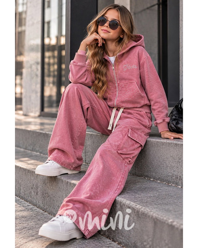 Soft cotton denim teenage souprava DIVA rose pink