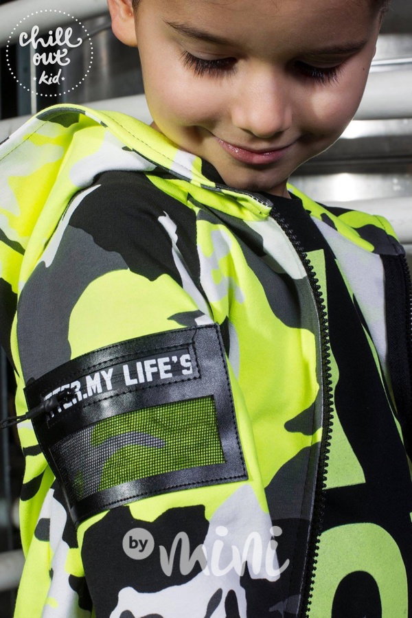 Neon army mikina