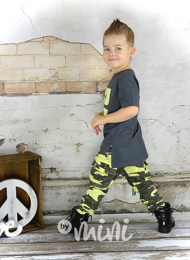 Neon army baggy kapsáče zip