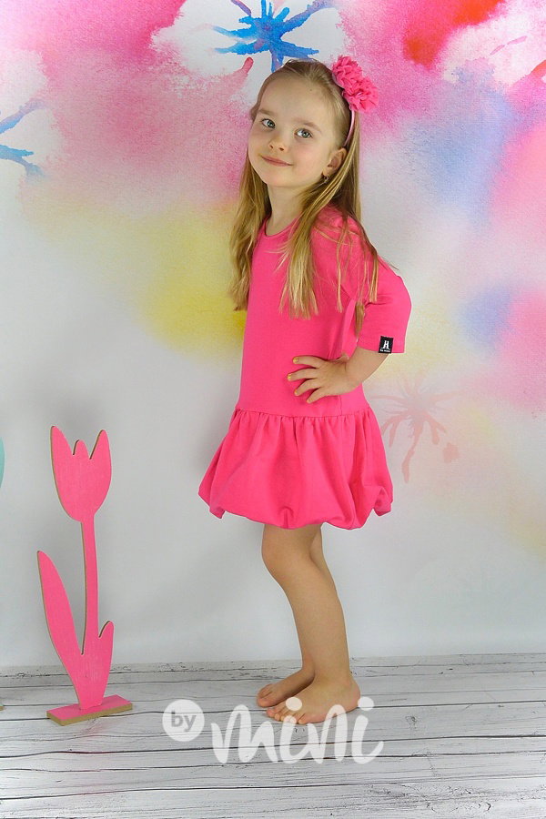 Basic dress dark pink