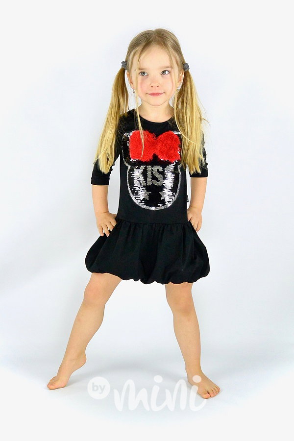 Black dress s přetáčecími flitry