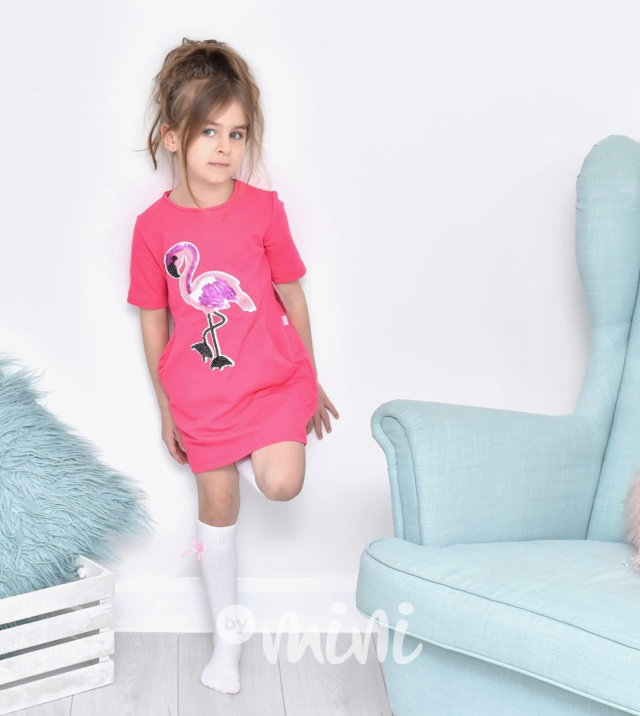 Flamingo dark pink dress