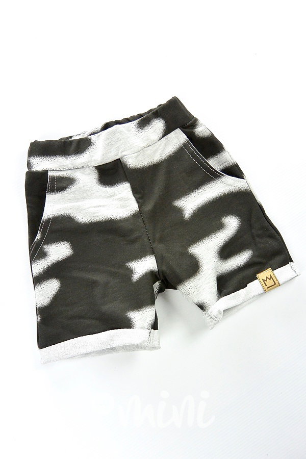 Grey/Black chlapecké army kraťasy