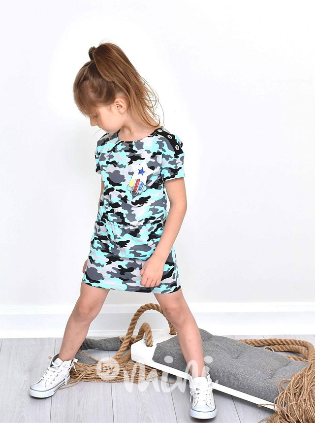 Summer mint army dress