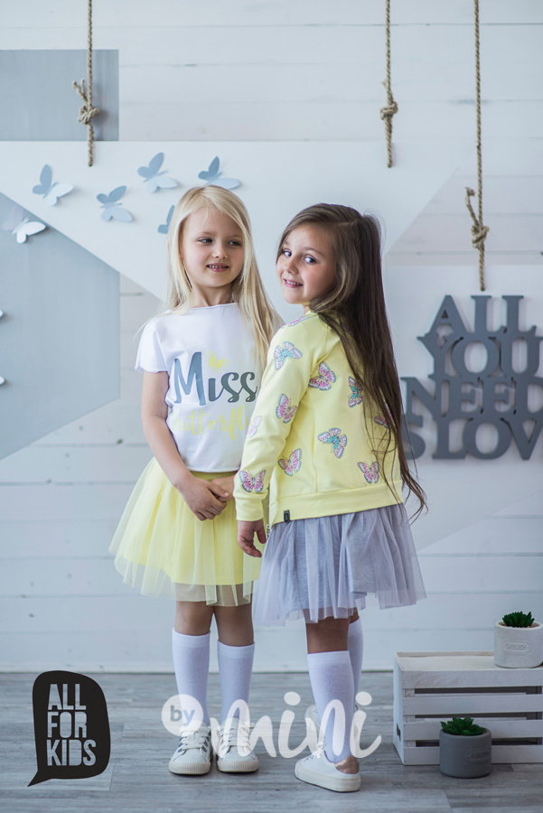 Miss Butterfly triko yellow/grey