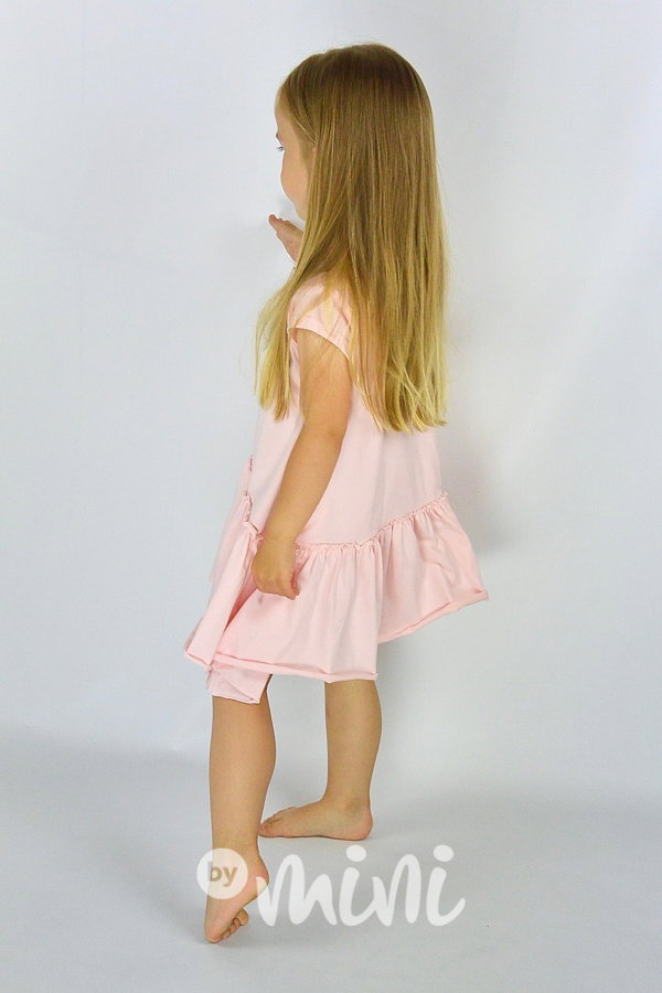 Baby pink comfy šaty butterfly