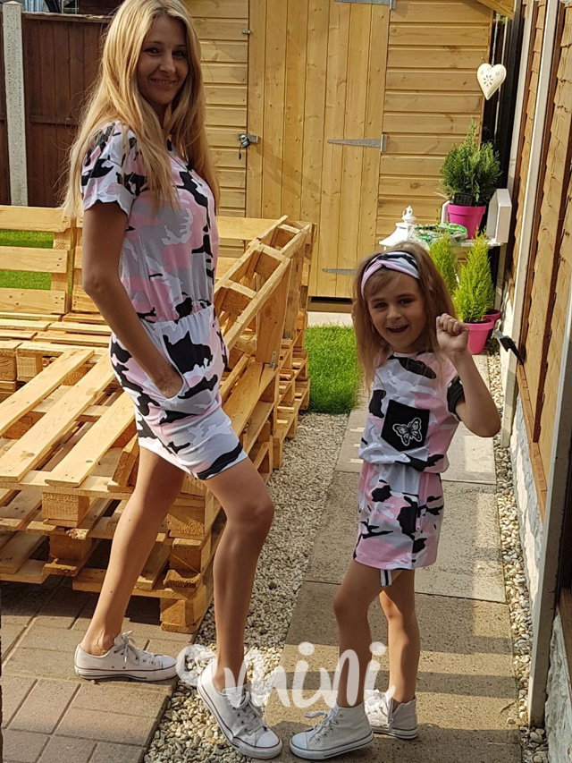Sporty pink army dress