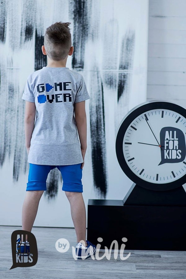Chlapecké kraťasy + triko Game over blue set
