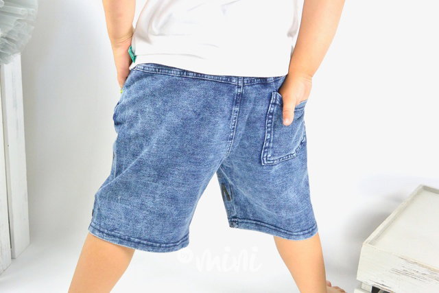 Printed jeans shorts