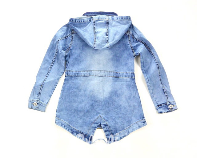 Jeans parka s nášivkami