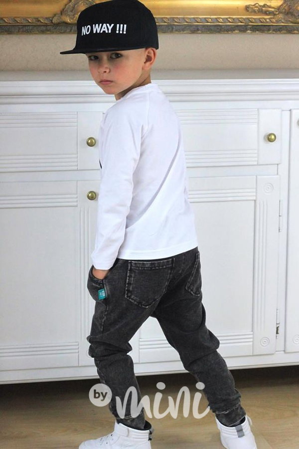 Black jeans baggy tepláčky