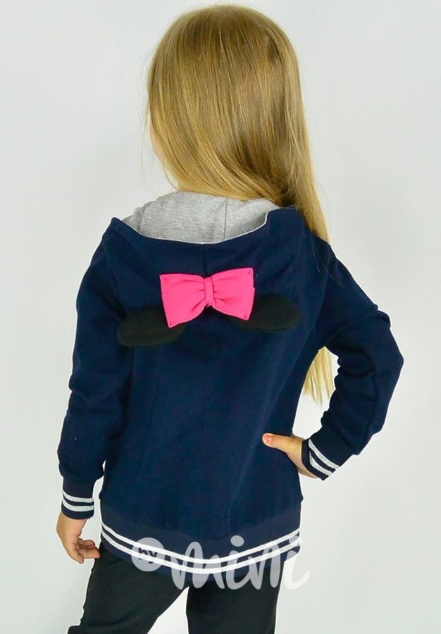 Minnie bow mikča modrá