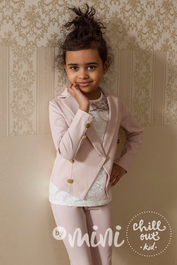 Luxury elegantní sáčkový komplet pink