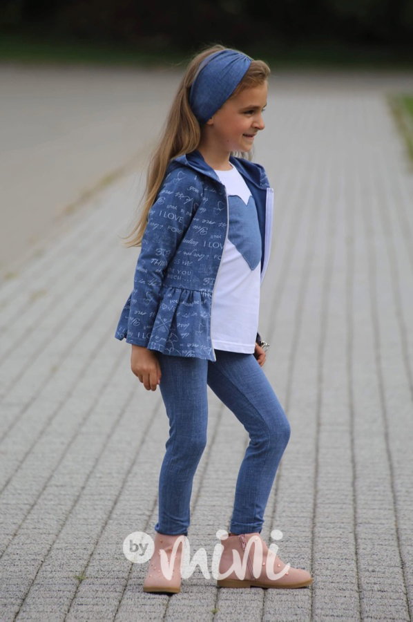 4ks komplet pro dívky jeans