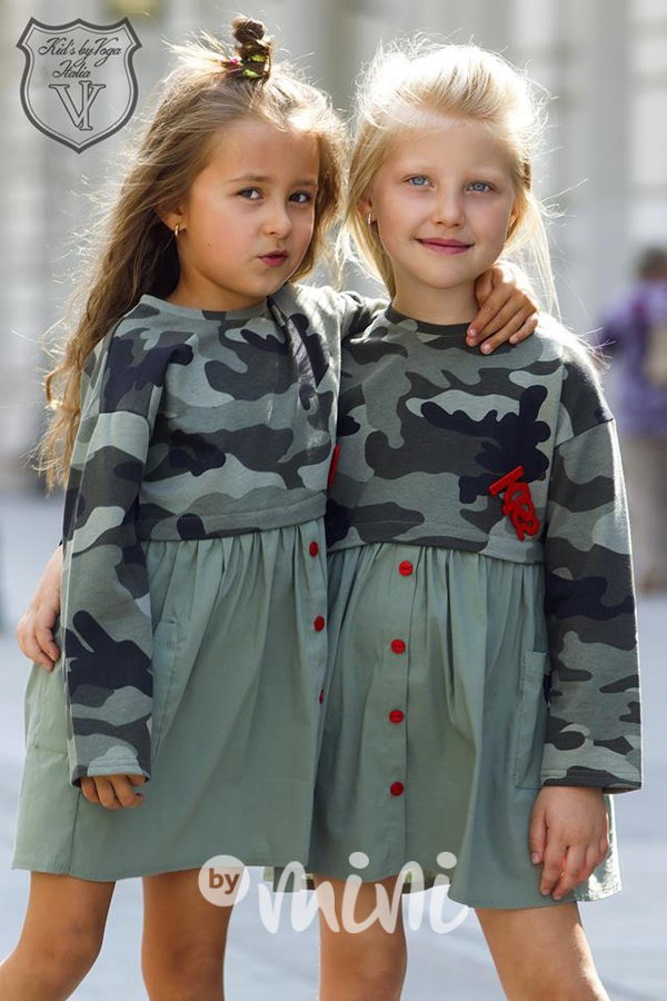 Shirtdress košilové army šaty
