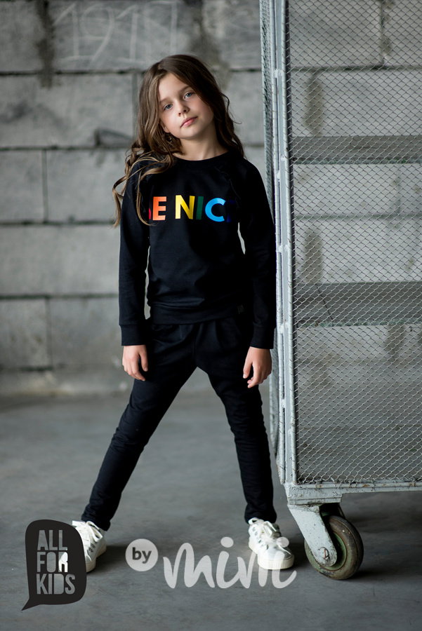 Černé dívčí baggy tepláčky