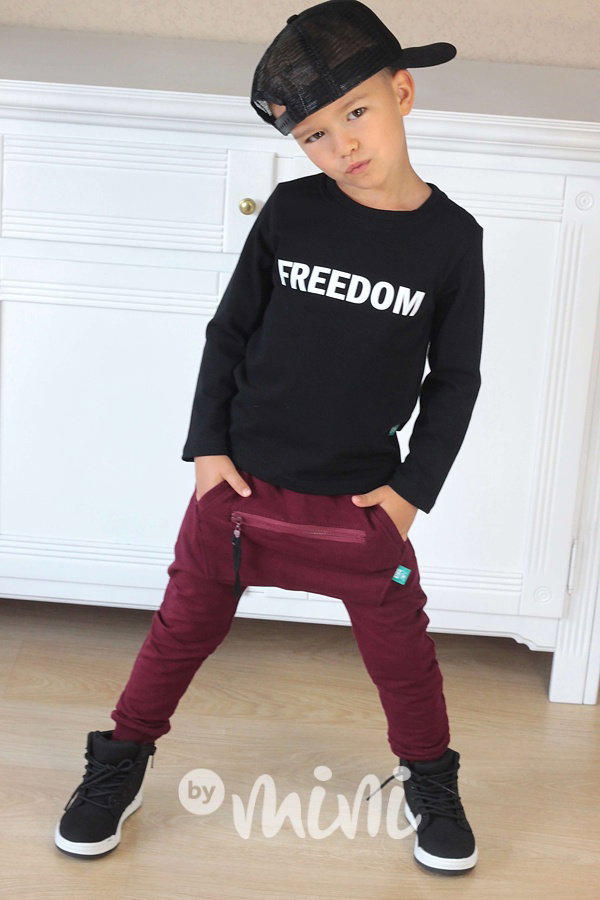 Bordo baggy tepláčky se zipem
