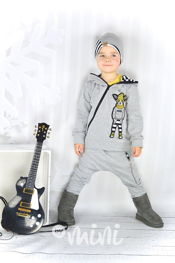 Cool vyteplená chlapecká souprava šedá
