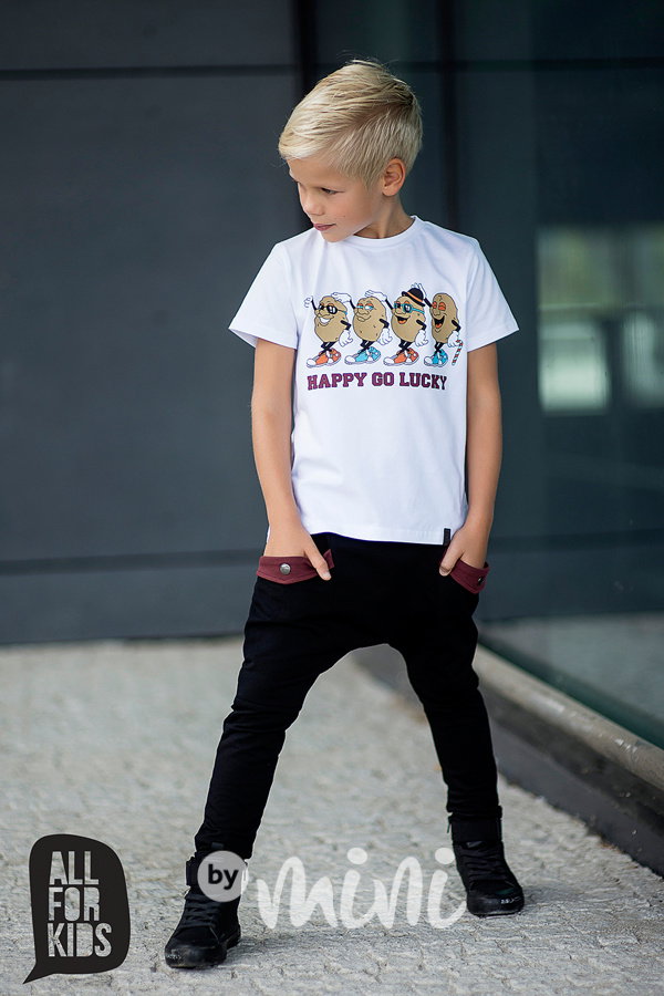 Black/Bordo baggy tepláčky