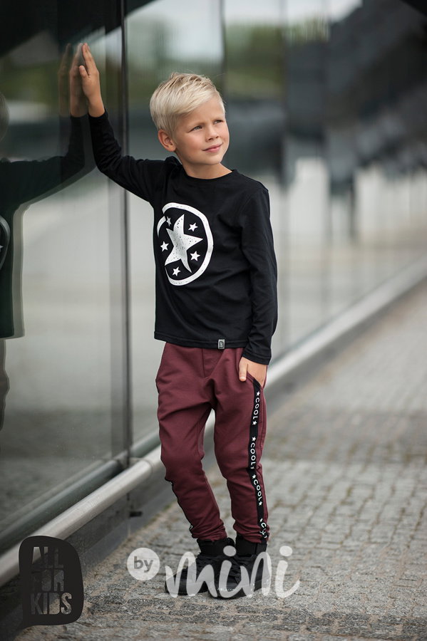 3pcs Bordo & Black cool komplet