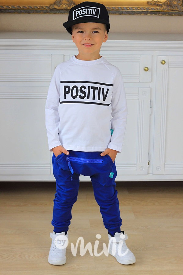 Blue baggy tepláčky se zipem