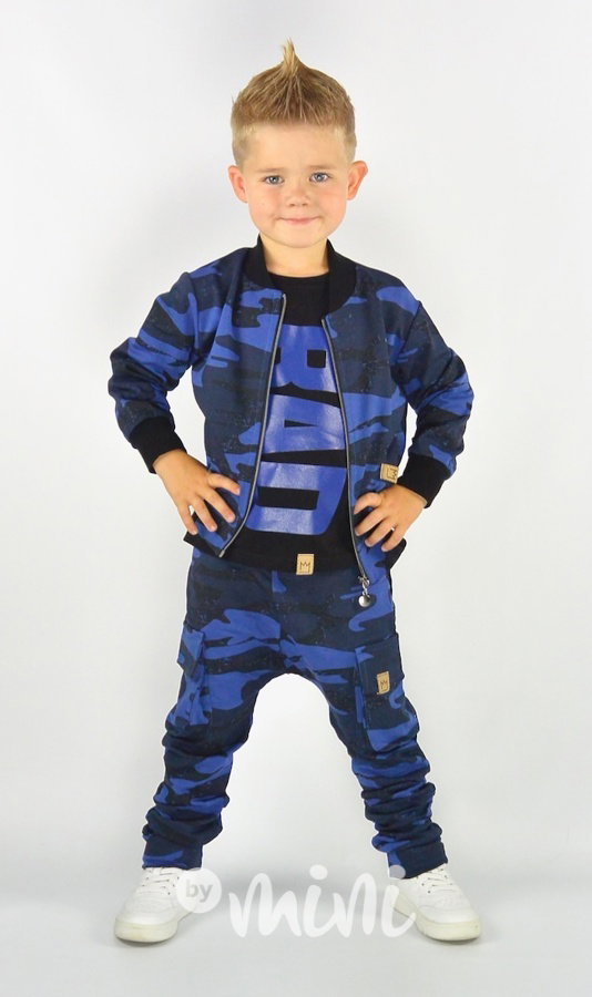 Blue army baggy kapsáče zip
