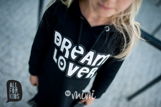 Dream hoodie dress black