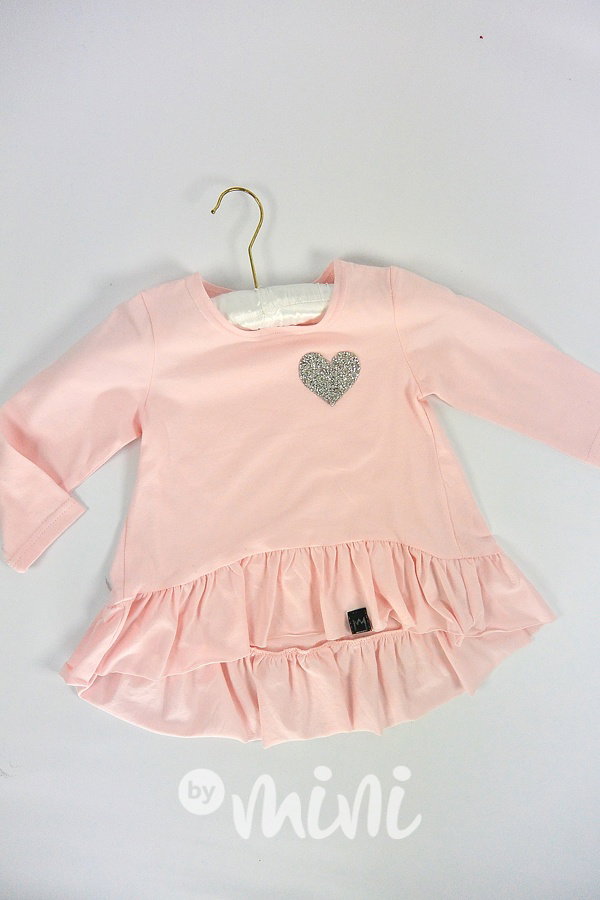 Volánková blůzka baby pink