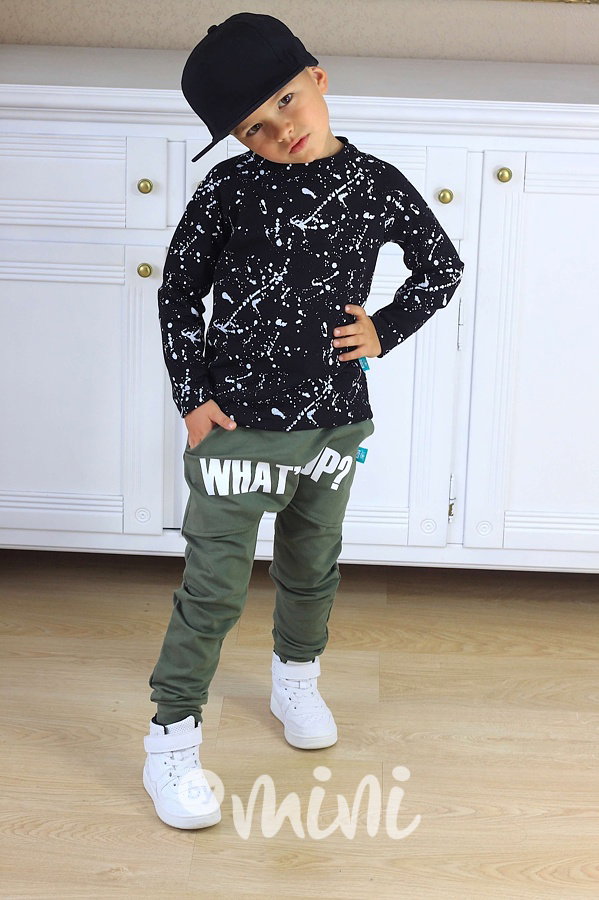 What's UP khaki baggy tepláčky