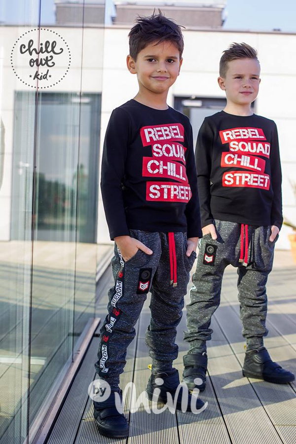 Rebel mramor baggy + lonsgleeve triko