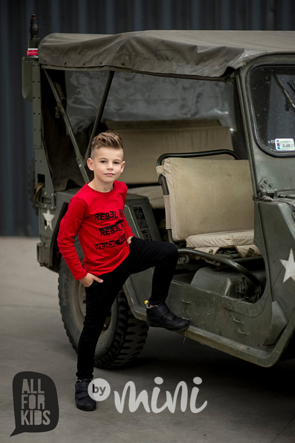 Rebel kid BIKER mikina červená