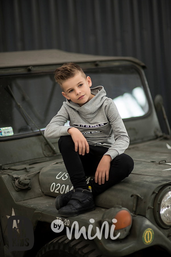 STYLE mikina s kapucí šedá