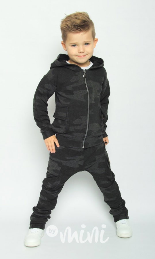 Zateplené dark army baggy kapsáče zip