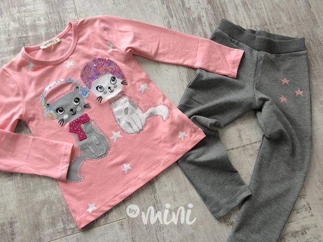Cool cats dívčí komplet grey