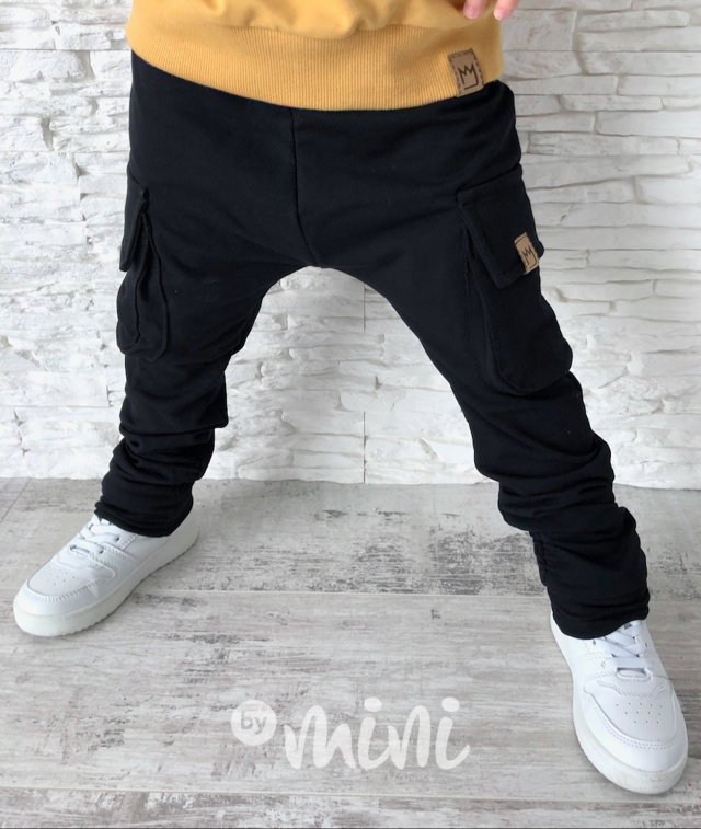 Black baggy kapsáče zip
