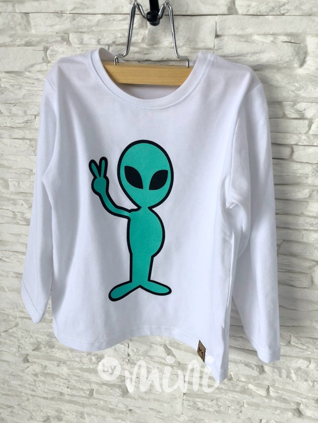 Alien triko bílé