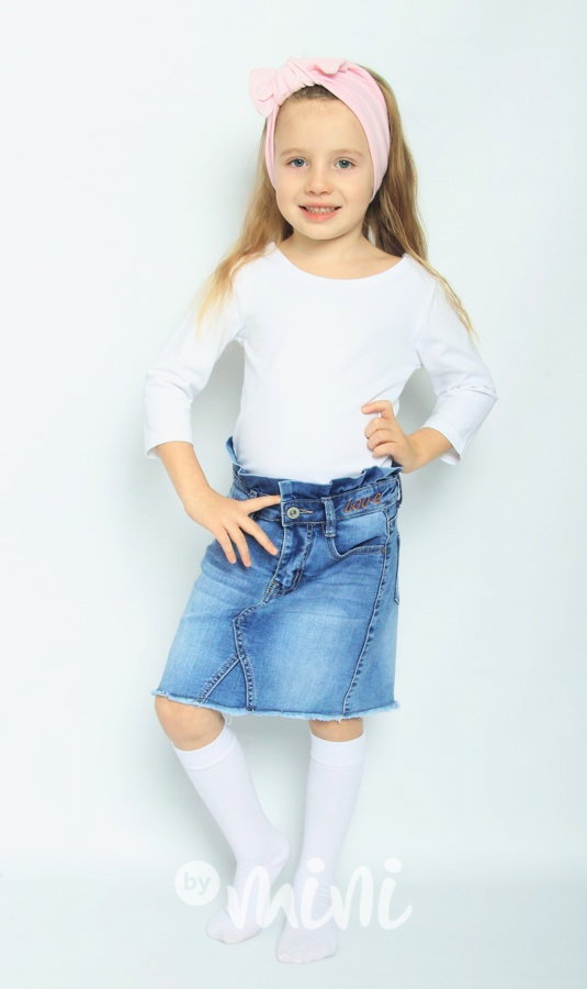 Jeans sukně se zvýšeným pasem