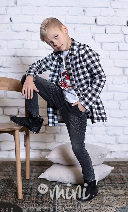 Grafitové jeans tepláčky