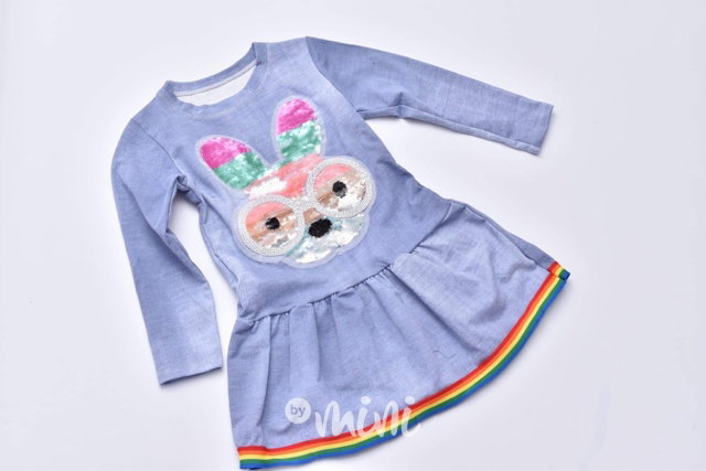 Barevné jeans Bunny šaty
