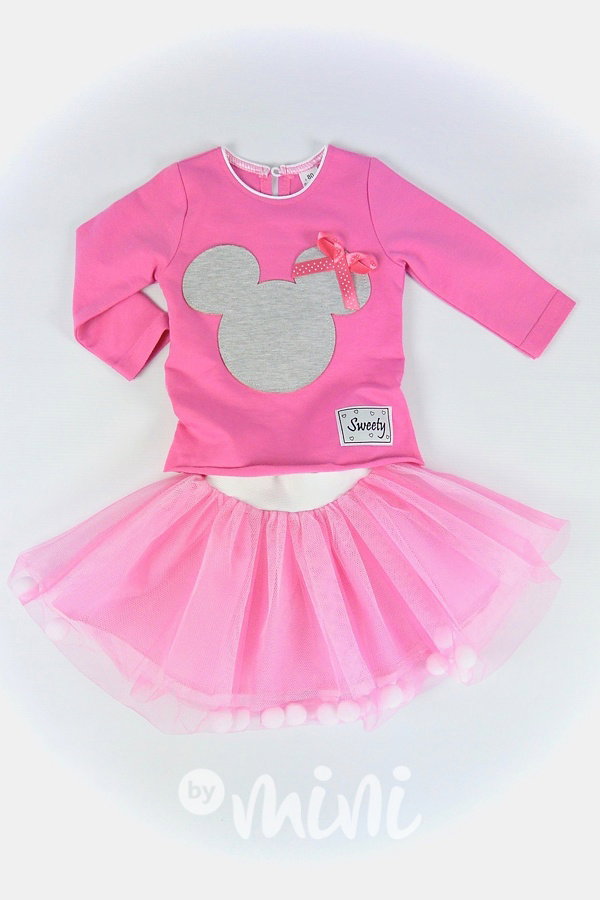 Pink bambulkový tutu set