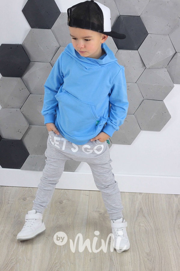 Let's GO šedé baggy tepláčky