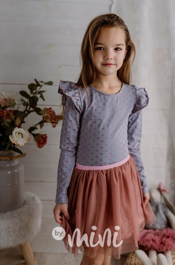 Boho puntíkaté body fialkové