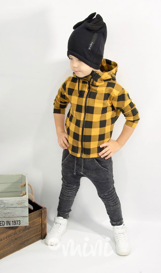 Despacito biker tepláky acid wash black