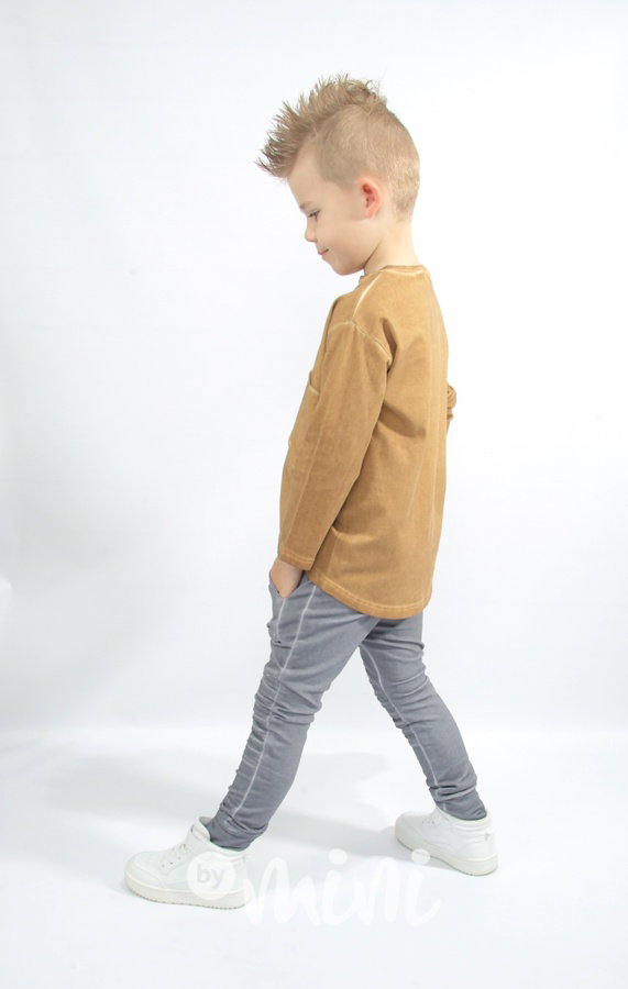 Biker pants acid wash grey