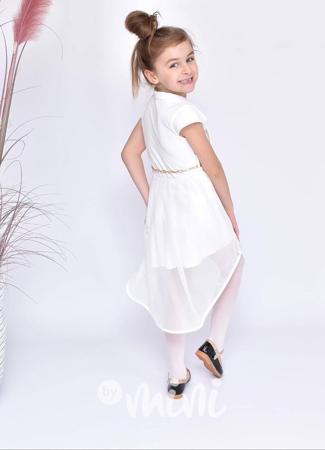White dress dětské šaty s řetízkem