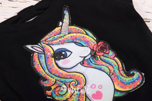 Pony mašličkový top černý
