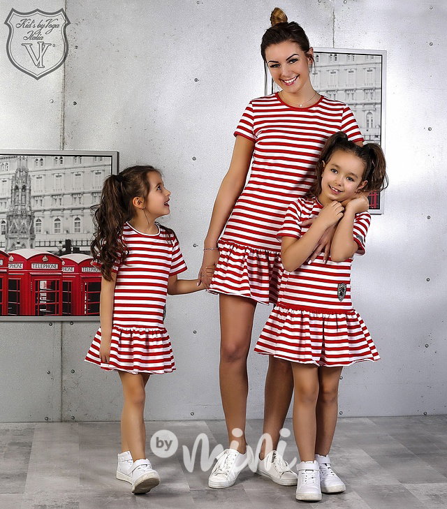 Pruhované red/white šaty