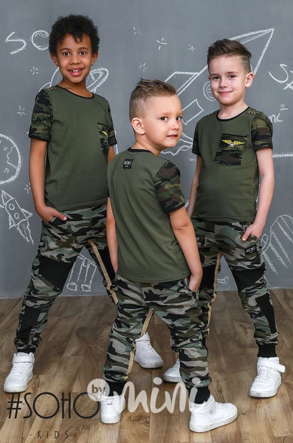 Khaki army baggy tepláčky