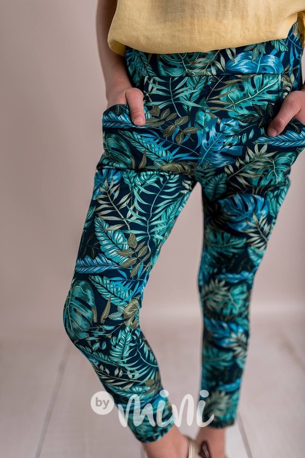 Tropic pants - dívčí kalhoty s listy